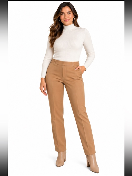 Banana Republic Pants - Banana Republic Women’s Size 12 Camel Tan Straight Leg Dress Pants Trousers